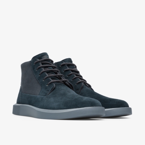 Camper Bill Ankle Boots Dark Grey - Mens Singapore TXATVJ-017